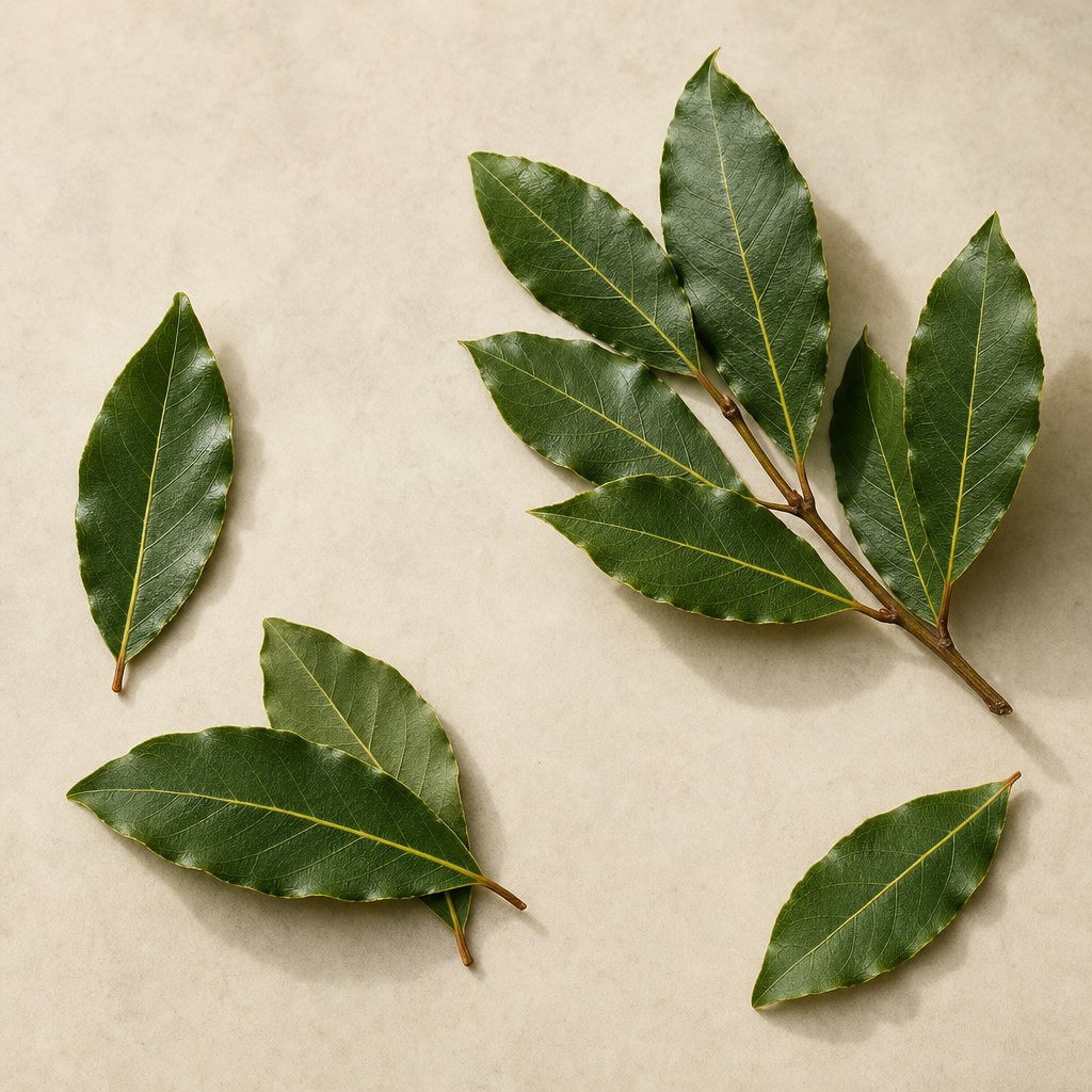 Verse laurierbladeren van Laurus nobilis.