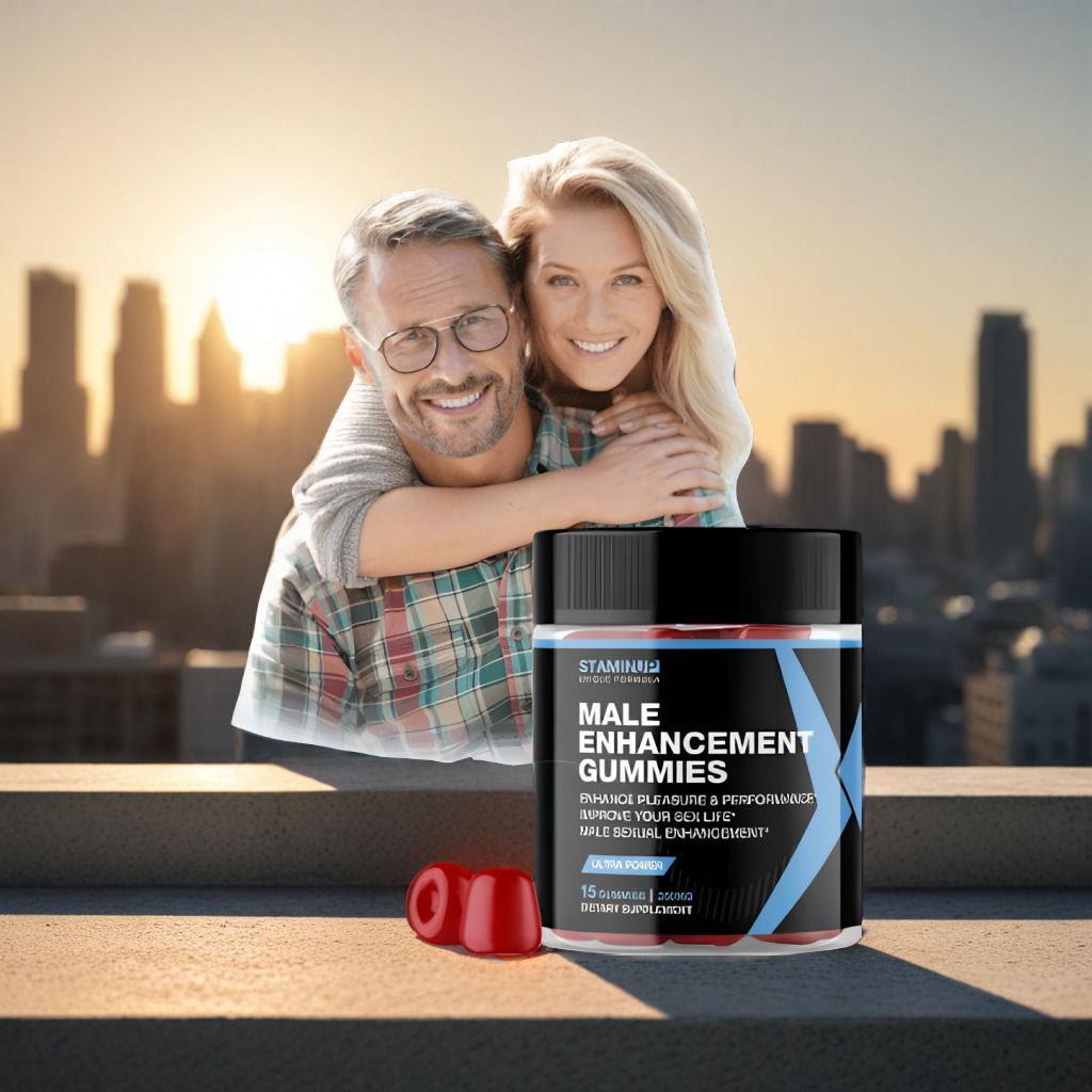 StaminUP Testosterone supplement bottle with capsules