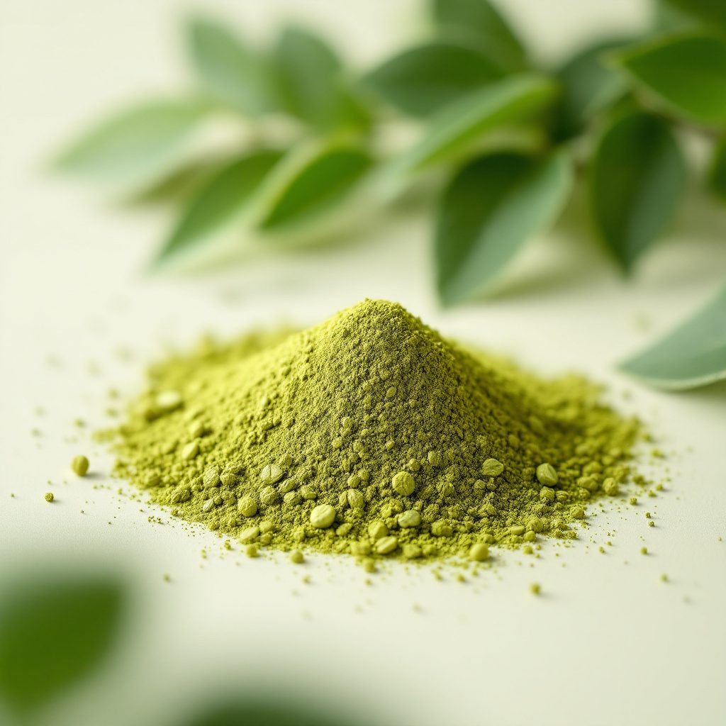 Zielona herbata matcha w proszku