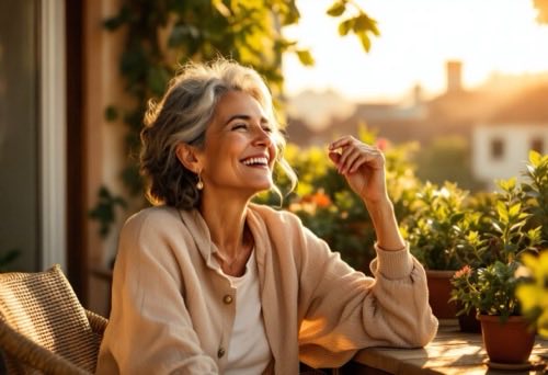 Mujer activa disfrutando de bienestar