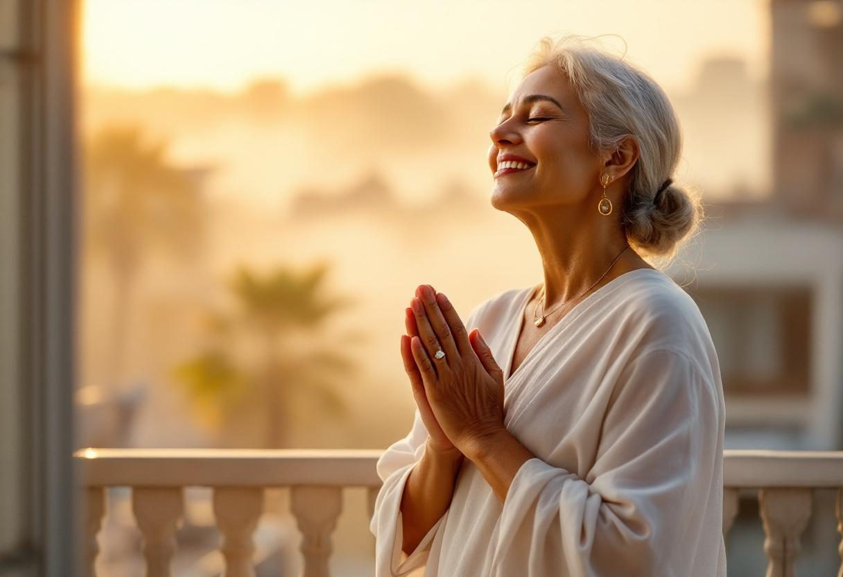 Healthy lifestyle with natural wellness routine