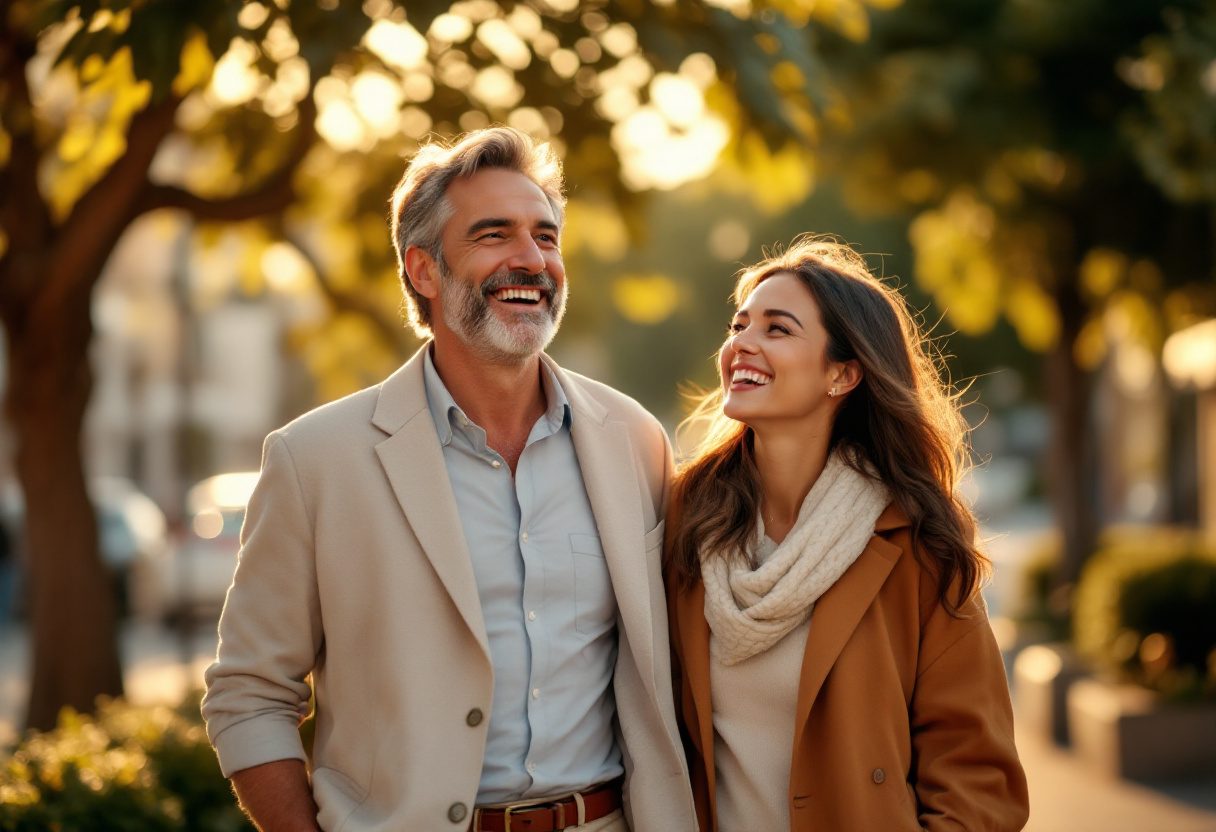 Uomo attivo e vitale che si gode la vita all'aperto