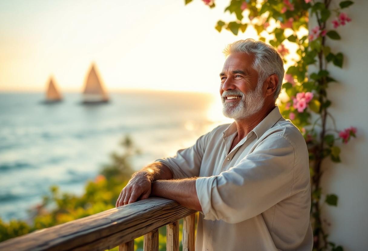Peaceful wellness moment with natural self-care products in serene setting
