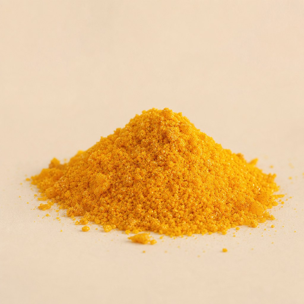 Pigmento de luteína de color amarillo dorado.