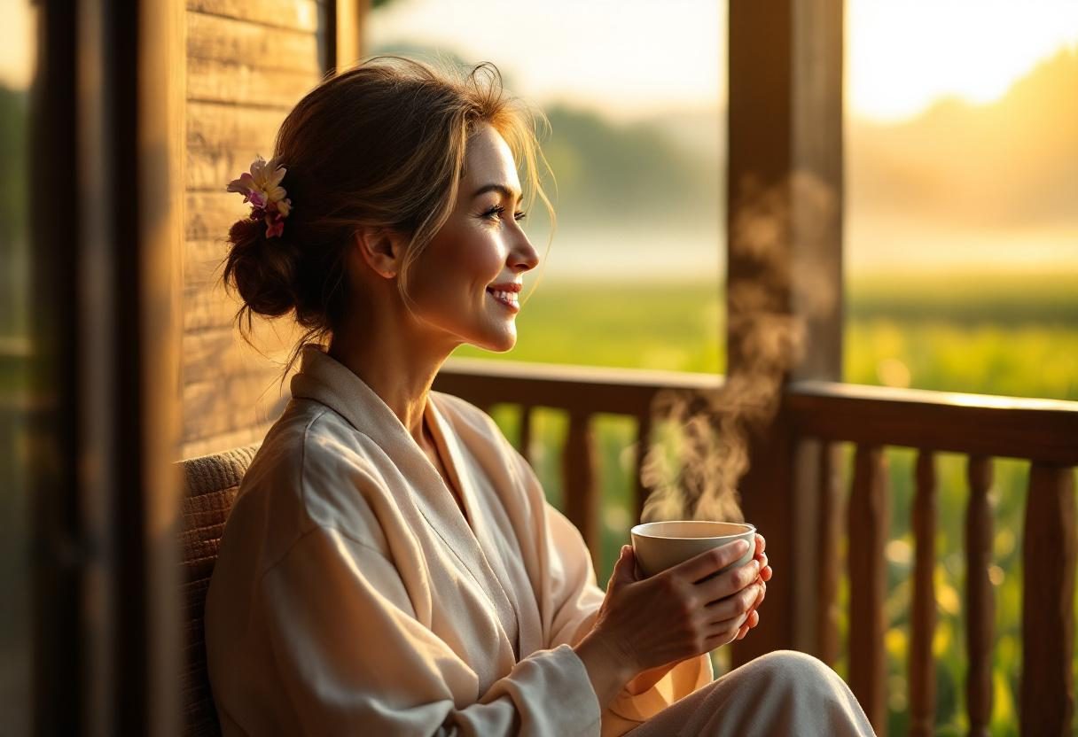 Lifestyle wellness routine with natural ingredients