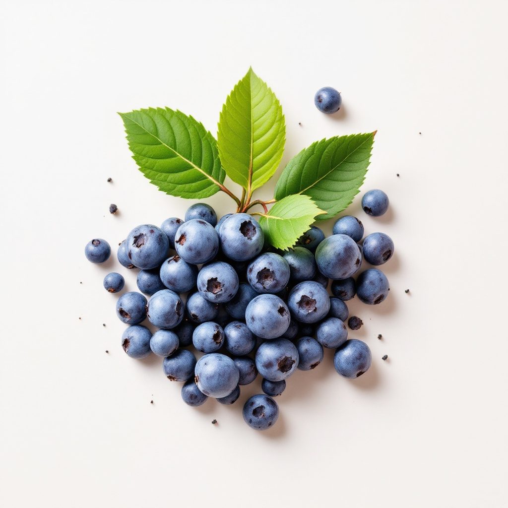 Mirtillo nero frutti blu scuro, ricchi di antocianine