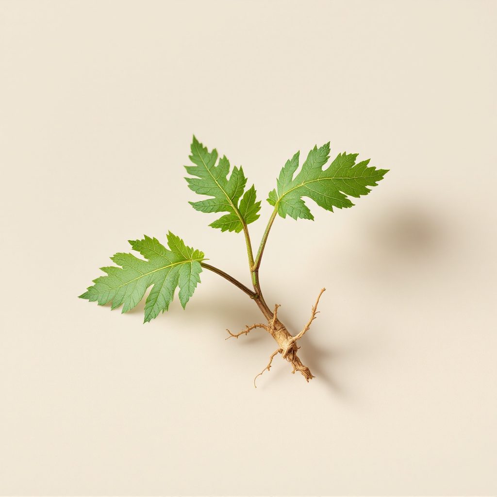 Rădăcină de urzică pe fundal natural