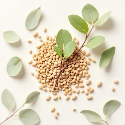 Eucalyptus bladeren met etherische olie