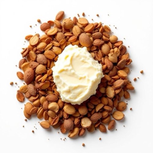 Sheabutter in natürlicher Form mit Nüssen