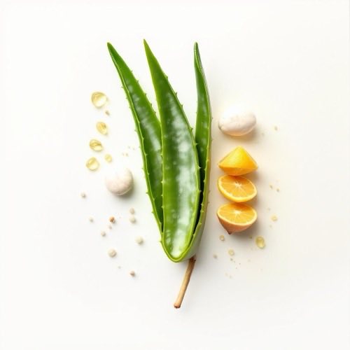 Hojas de aloe vera frescas