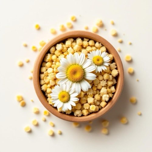 Chamomile flowers and oil