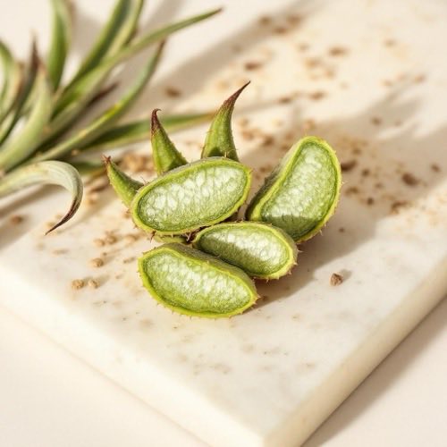 Aloes drzewiasty liście na neutralnym tle