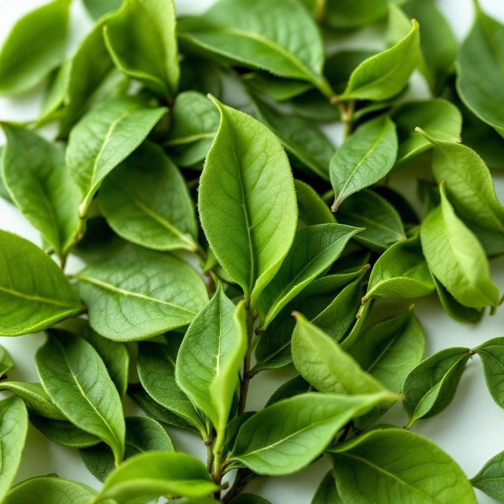 Green tea leaves natural botanical ingredient