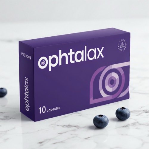 Ophtalax produkta iepakojums