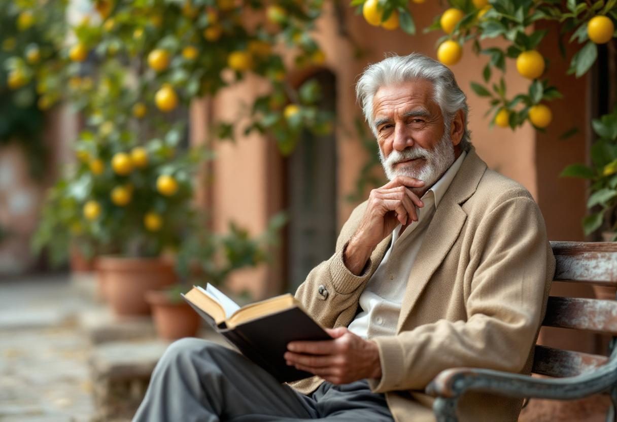 Hombre activo de mediana edad practicando ejercicio al aire libre con sensación de vitalidad